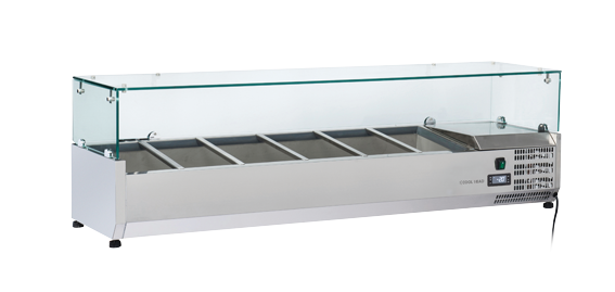 Anvil VRX1500 Refrigerated Glass Canopy Ingredient Unit
